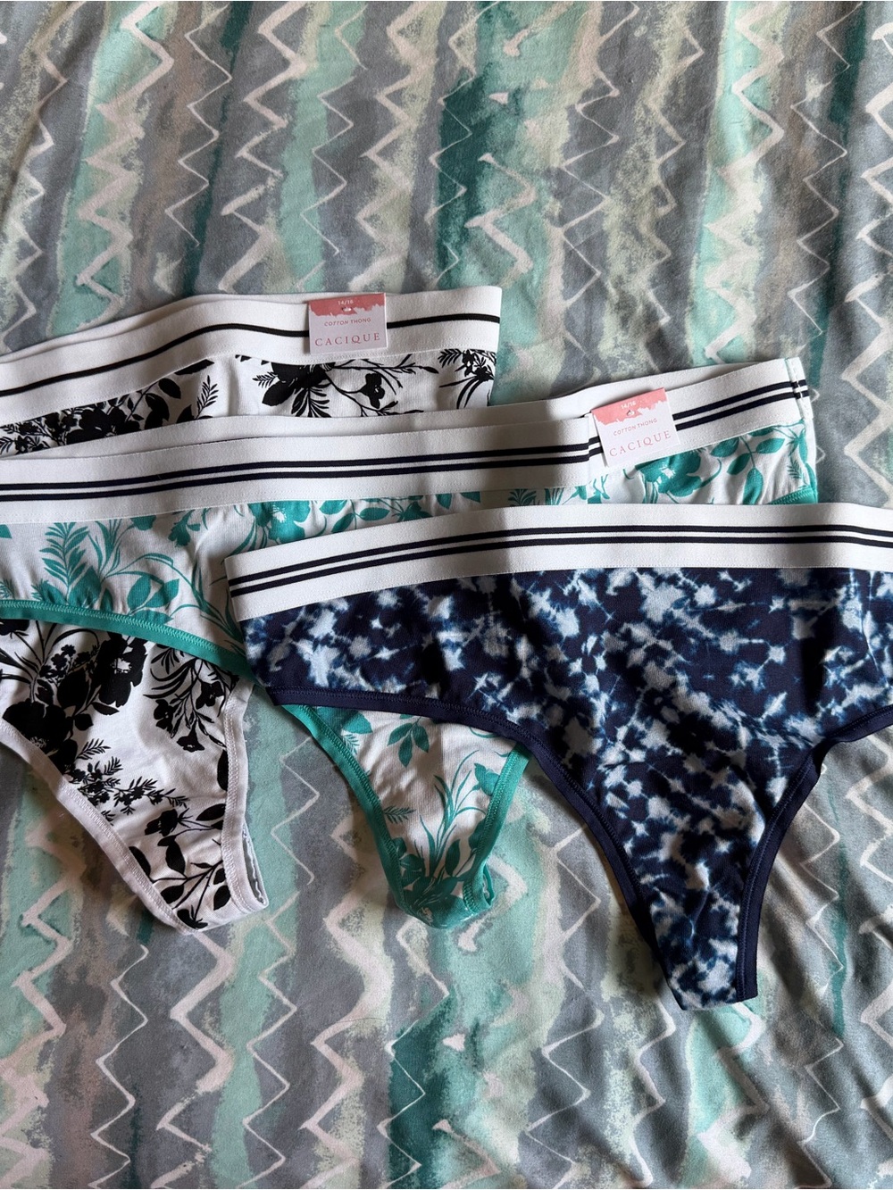NWT Cacique Cotton Thong 3 pairs